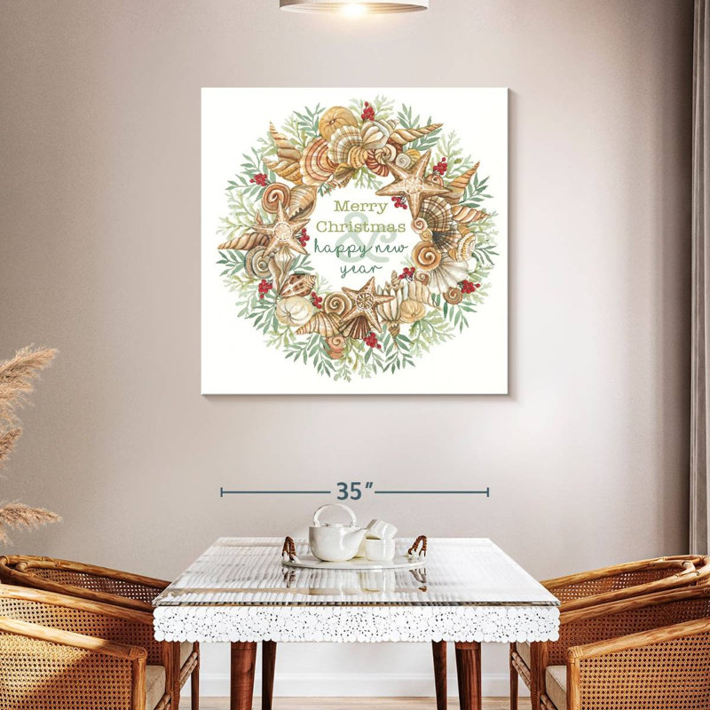 Couronne Lelend Coastal Merry Christmas, H 39 po x l 39 po