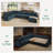 Brunella U-shaped Oversized Sleeper Sofa Storage Corduroy Sectional-114985703