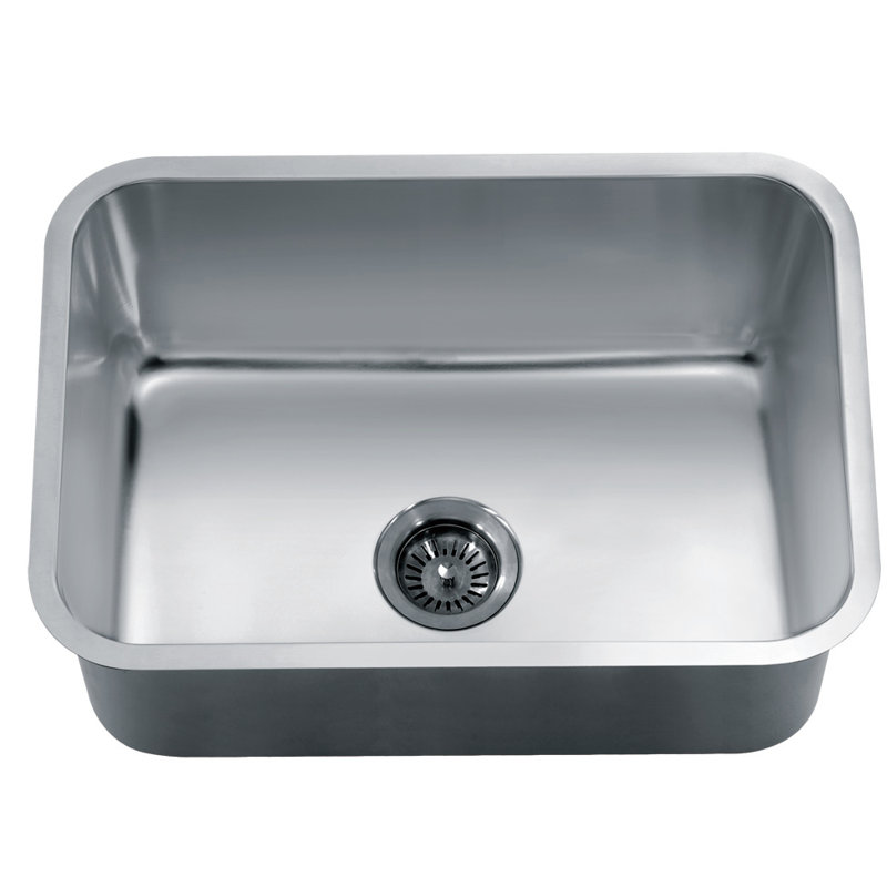 25" L x 18" W Single Bowl Under Mount Rectangular Stainless Steel Kitchen Sink