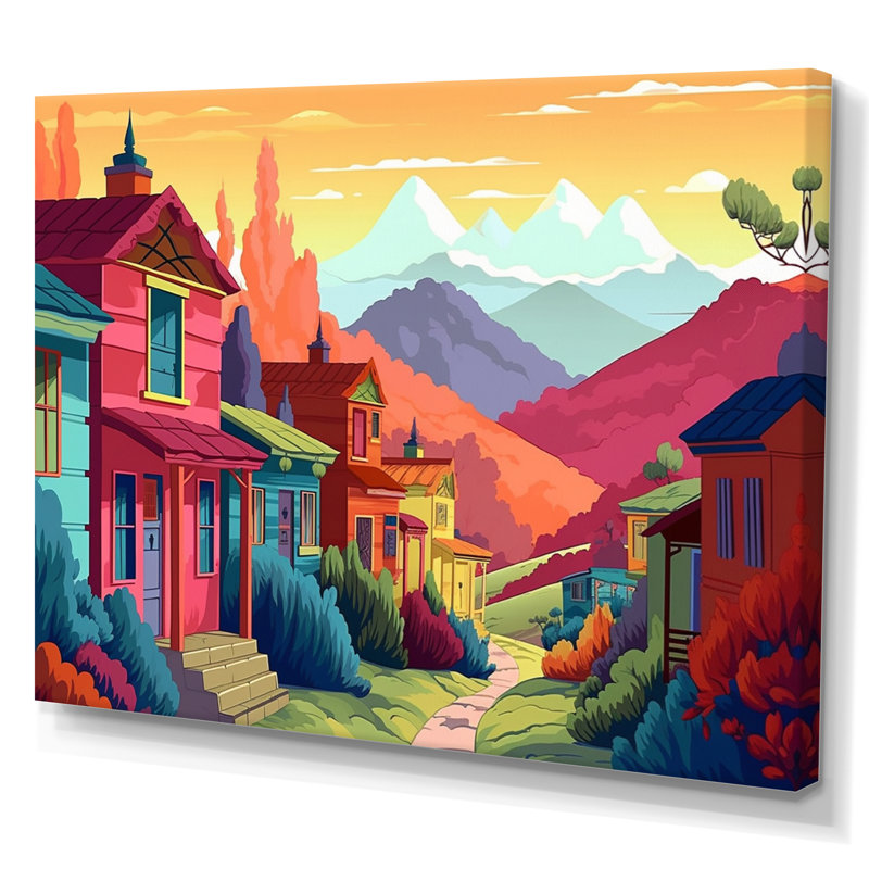 Quartier vibrant - Imprimé, H 12 po x l 20 po x P 1 po, Toile tendue