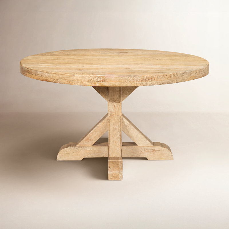 Oleski Round Solid Wood Dining Table