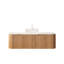 Meuble-lavabo de 48 po avec lavabo rond en verre transparent
