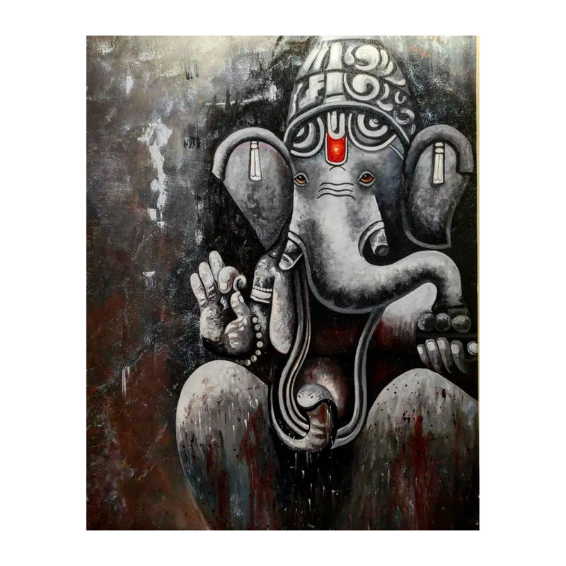 Lord Shree Ganesha | Acrylique sur toile | Par Gulpasha