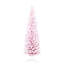Arbre de Noël artificiel enneigé 6 pi, arbre de Noël mince avec branches réalistes et base en plastique pour décoration d'intérieur, rose-712922871-712922865