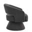 Fauteuil demi-tonneau pivotant moderne, chaises d'appoint rondes en velours-671355448
