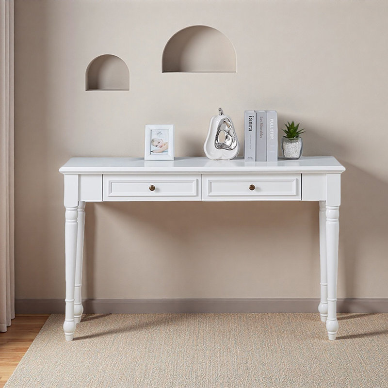 Bureau de 13,77 pouces de profondeur American-style, Blanc, H 29,92 po x l 55,11 po x P 13,77 po
