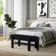 Sagebrook Home 48" Aberdeen Black Velvet Bench