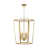 Matte White/Burnished Brass