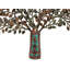 Sculpture murale 23 po arbre de vie en laiton - incrustation vibrante pour la maison