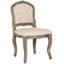Chaise d'appoint capitonnée fleurie en chêne rustique Fleur-19072350