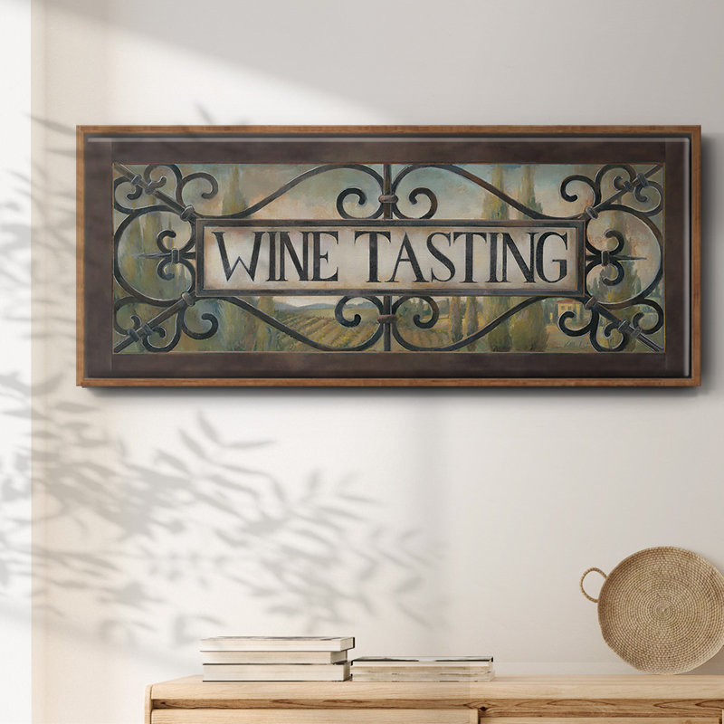 Dégustation de vin - Toile encadrée, H 20 po x l 50 po