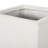 13.39" L X 28.5" H Matte White Outdoor Planter - Tapered Cast Stone, For Backyard 28.9" Stone Design, Enhances Patio-775498042
