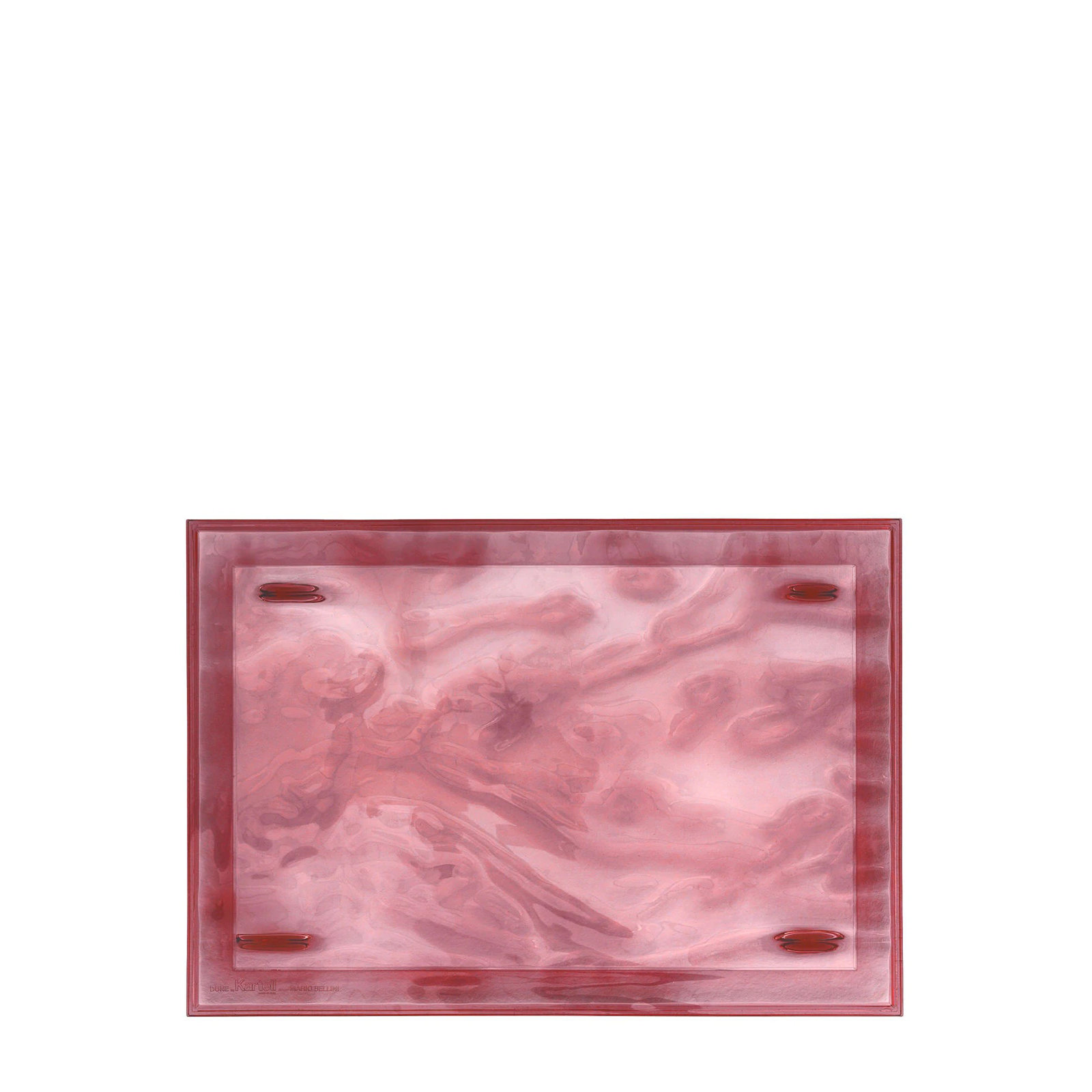 Dune Modern Plastic / Acrylic Tray - Set of 1, 18.11" x 12.6", Pink