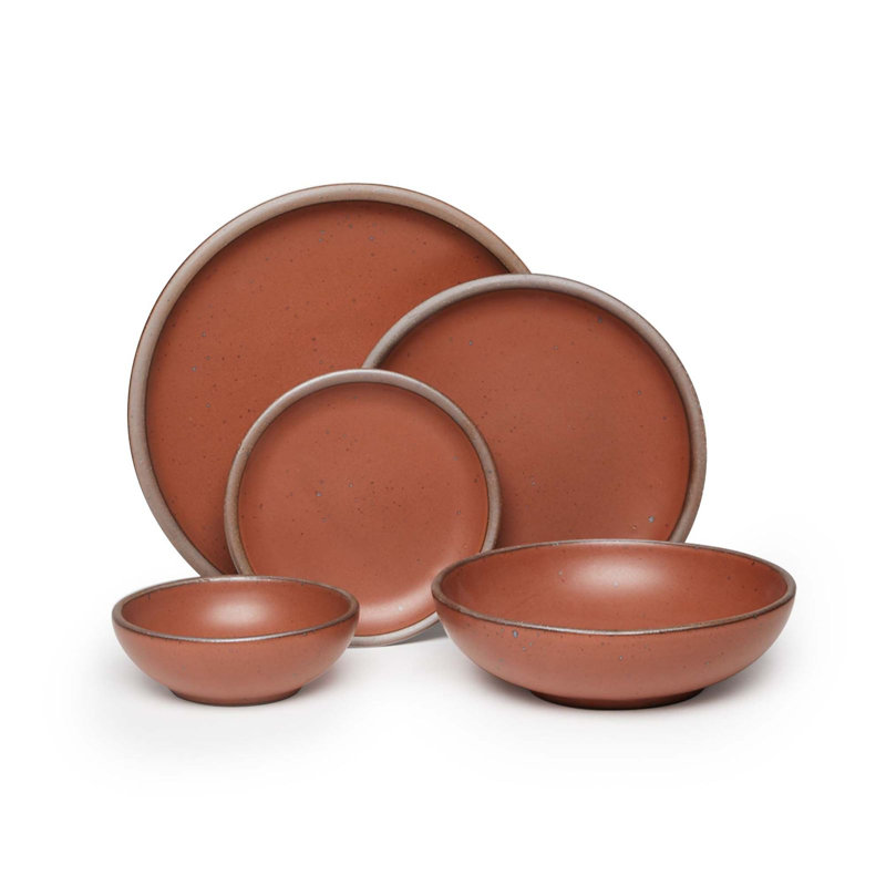 Shallow Dinner Set, Red