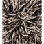 Cyrah Handmade Shag Abstract Black/Brown/Cream Area Rug-1211519349