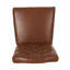 Ensemble de 2 chaises de salle à manger Kd, cuir d'unité centrale brun, capitonnage à boutons tendance, coutures en losange intrigantes, pieds fuselés enchanteurs