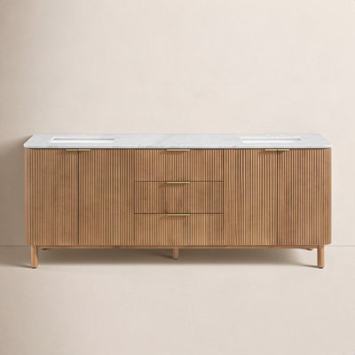 Nova Carrara Marble Double Bathroom Vanity