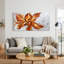 Ensemble de 1 tableau abstrait sur toile avec flamme-129279273-129279274