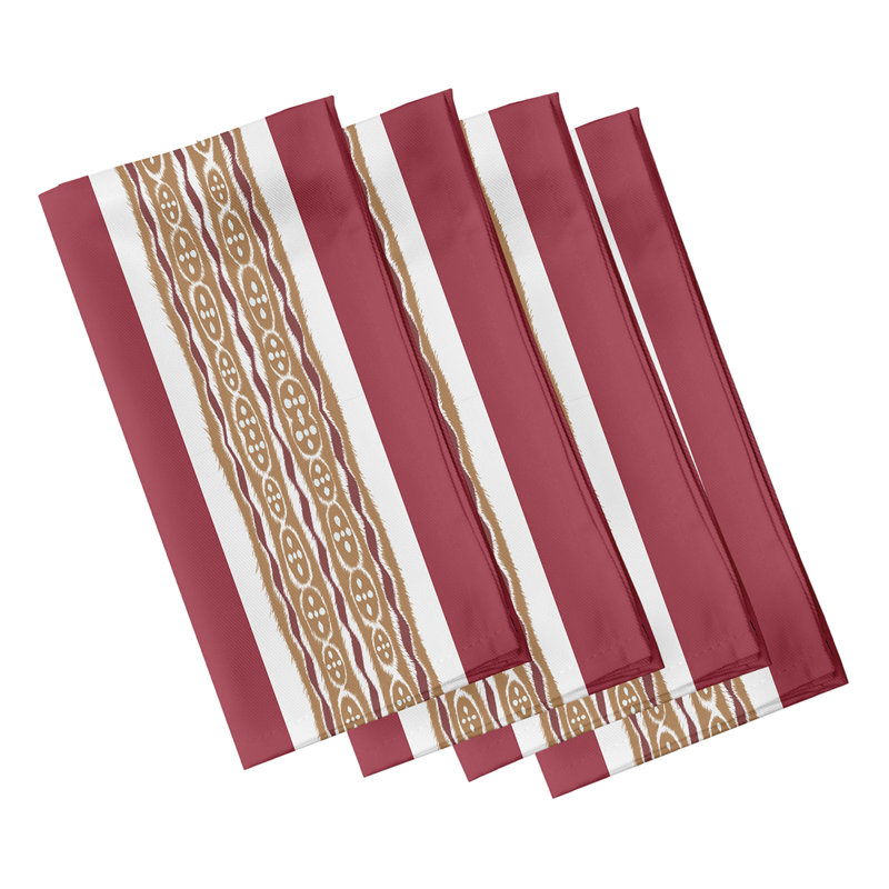 Ensemble de serviettes 4 pièces Daeisha, L 18 po x L 18 po, Brique