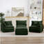 Modular Sectional Sofa, 3-Seater Couch With Movable Ottoman-683274926