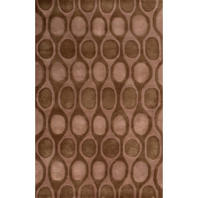 Tapis décoratif en laine Touffeté à la main à motif géométrique en laine beige