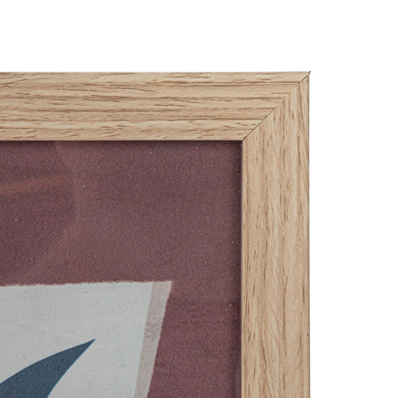 Reclaimed Wood and Glass Wall Art with Vase and Leaves