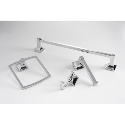 Studio Collection Robe Hook - 3-3/8" x 2" Chrome - Transitional Bathroom Hook for Towels & Robes