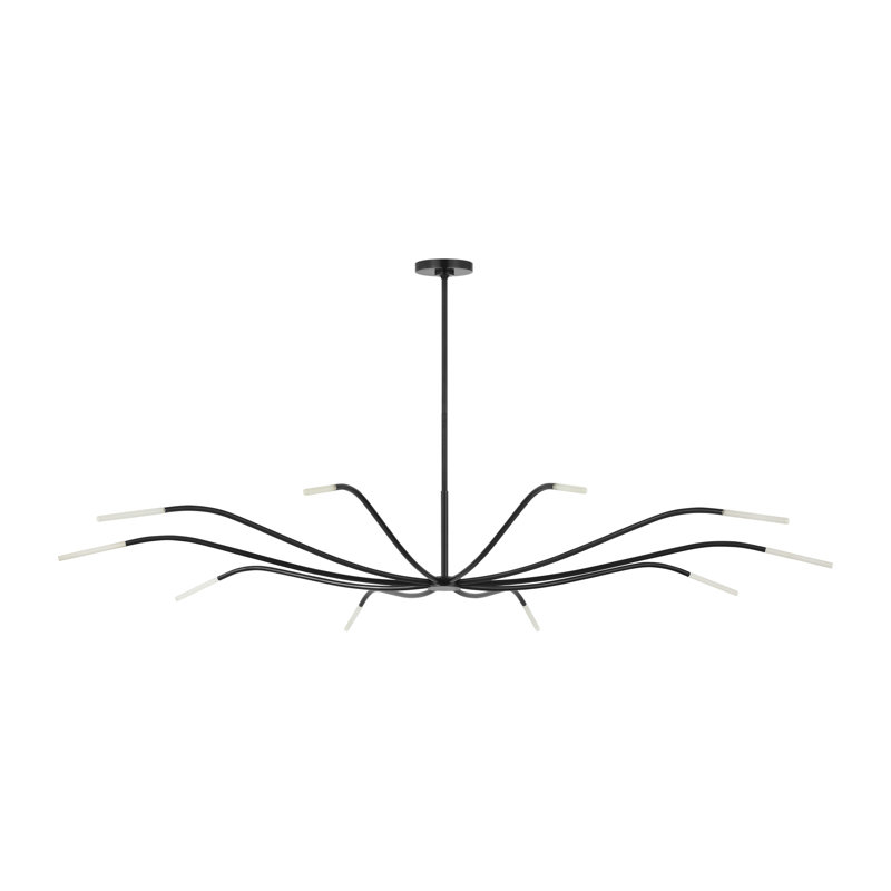 Lajos LED Chandelier, 8.7" H x 67.3" W x 67.3" D, Bronze, 10 Lights