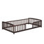 Lit pour tout-petit Montessori, structure en bois de pin (espresso, simple)-2004145997-2004145998