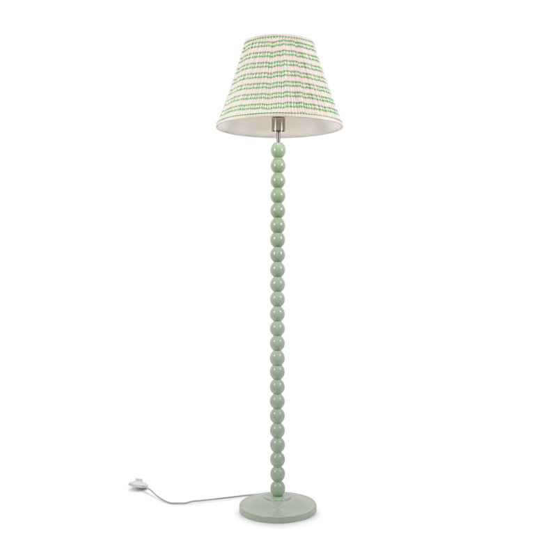 Bobbles 149cm Traditional Floor Lamp, Sage Green