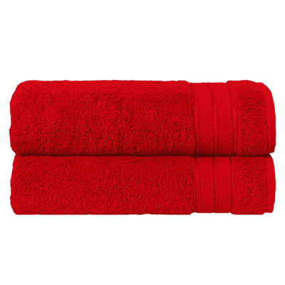 Elegant Comfort Three Line Popcorn Towel Set For Bathroom 27 X 54 Inches, Premium Hotel Quality 2-Pack Bath Towels, 100% Turkish Cotton, Soft And Durable, Quick Dry And Highly Absorbent