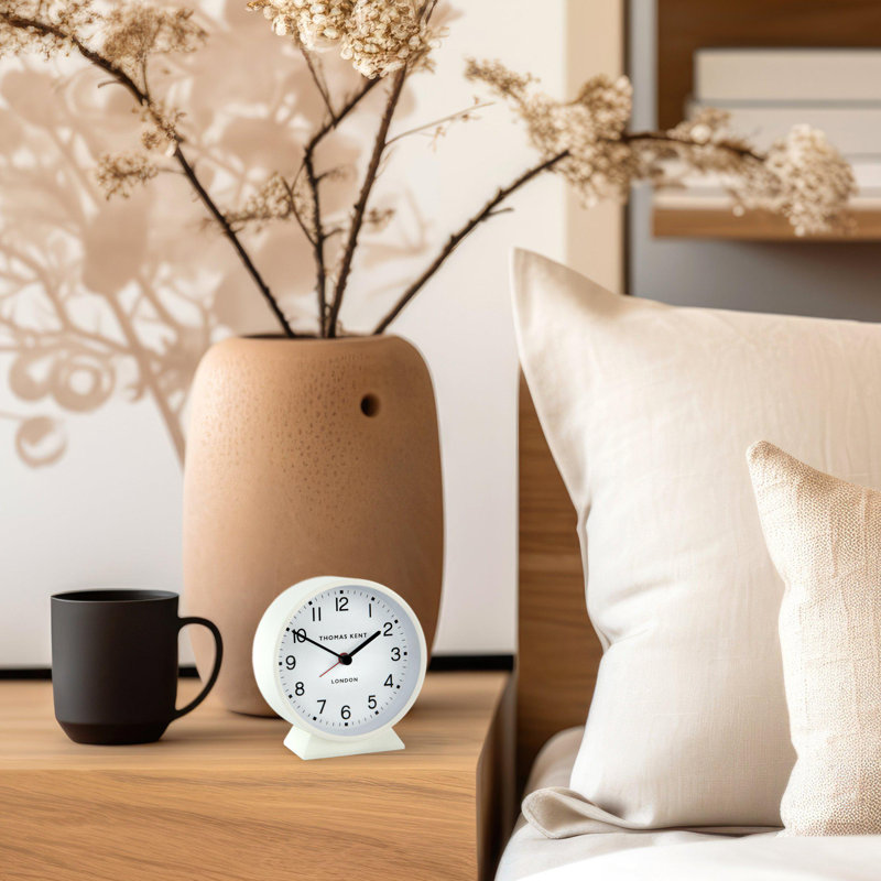 Puffin Alarm Clock Dusty 5in, White