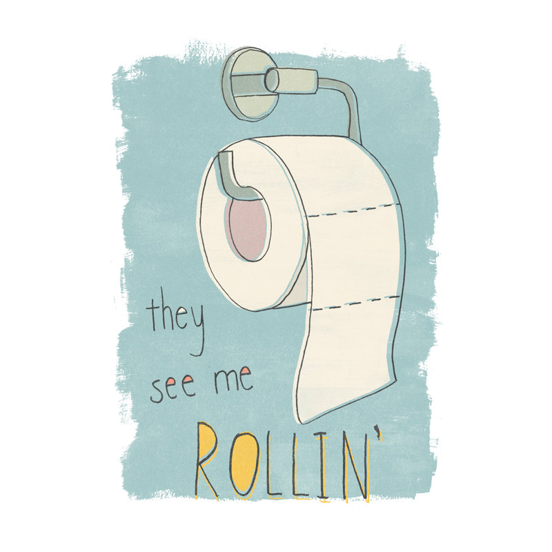 Potty Pun I by June Erica Vess - Wrapped Canvas Print, 122cm H x 81cm W