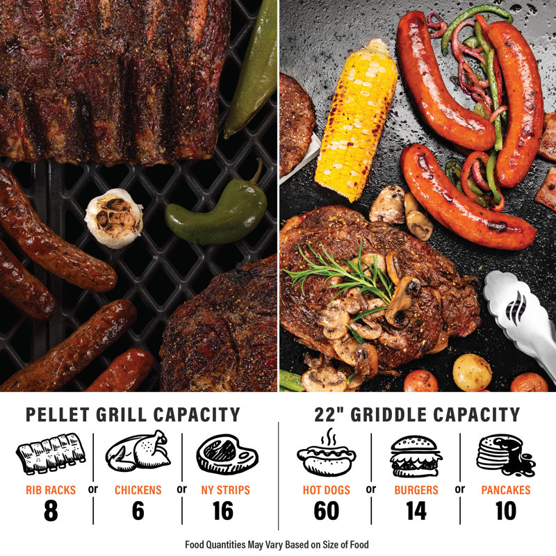 22" Xl Griddle Pellet Grill Combo
