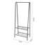 60cm Freestanding Metal Clothes Rail with Bottom Rack