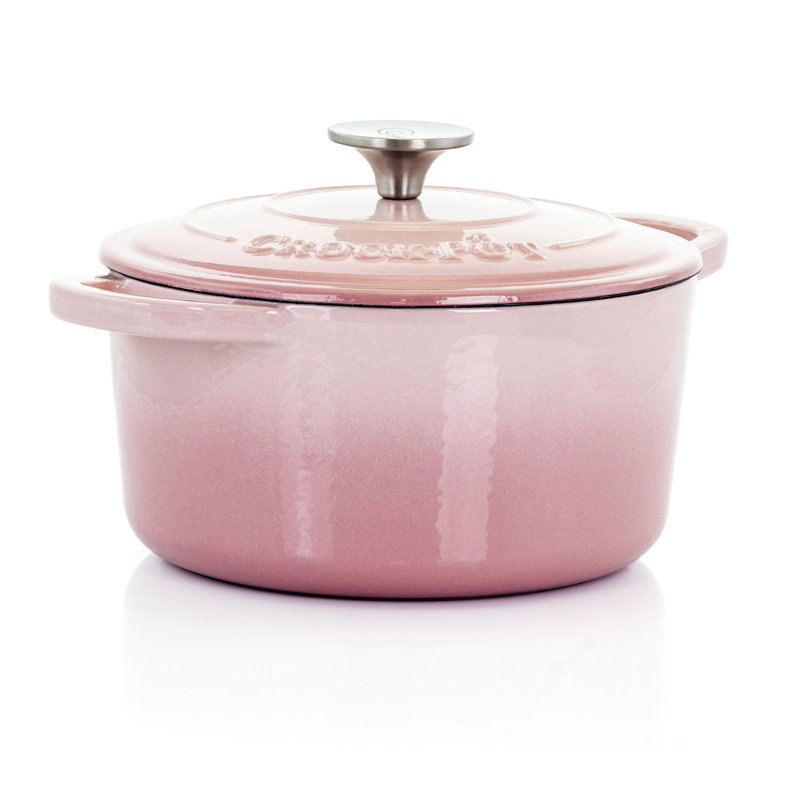 Cocotte ronde artisanale en fonte antiadhésive Crock-pot, 5 pte, Rosé