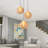 Aquan Modern 3 - Light Dimmable Pendant with Champagne Budding-Flower Shades