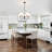 5-light Transitional Chandelier With Fabric Shades