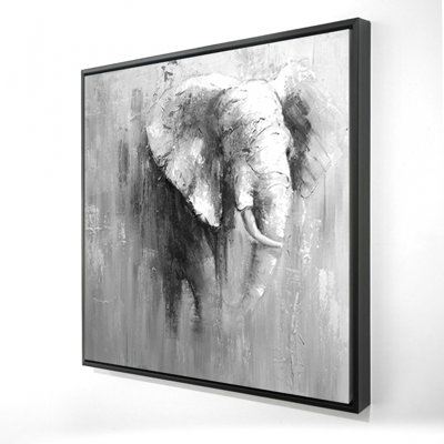 " Abstract Grayscale Elephant "