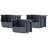 Mighty Tuff Large Stackable Storage Bins, 3 Pack, Easy-Access, Cool Grey