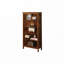 Superbe étagère à livres en bois massif avec finition bois de chêne antique et bibliothèque à 5 tablettes