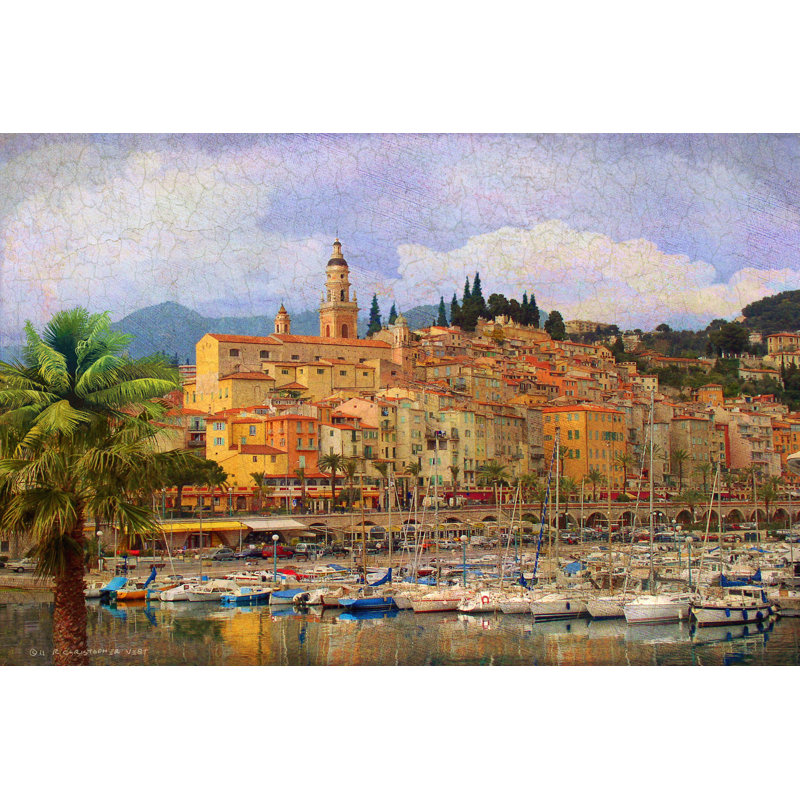 Marina At Monaco - Wrapped Canvas Print, 61cm H x 91cm W x 3.8cm D