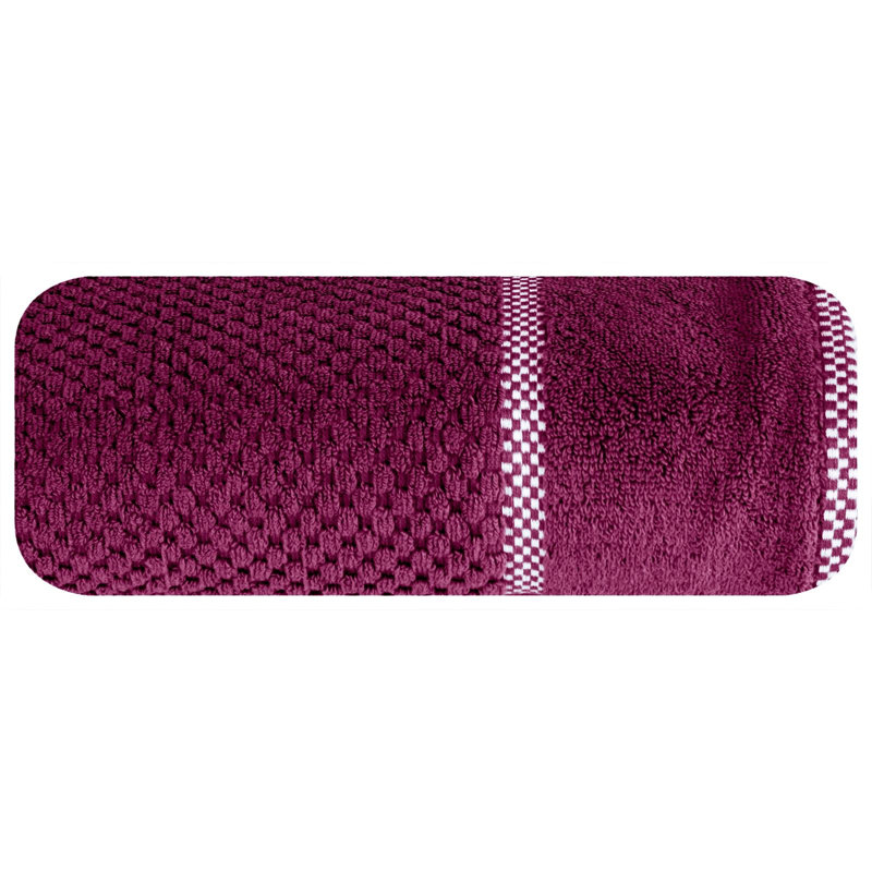 Liebhilde Midweight Jacquard Bath Towel, Amaranth