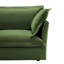 Canapé modulaire en L avec housse en L, canapé-lit en chenille confortable avec repose-pieds convertible et 2 gros coussins, ensemble de canapé moderne surdimensionné à 3 places pour bureau de salon, vert