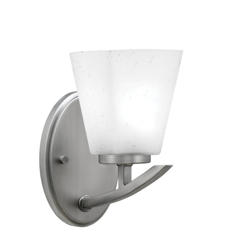 Applique murale en verre mousseline kurve, Nickel