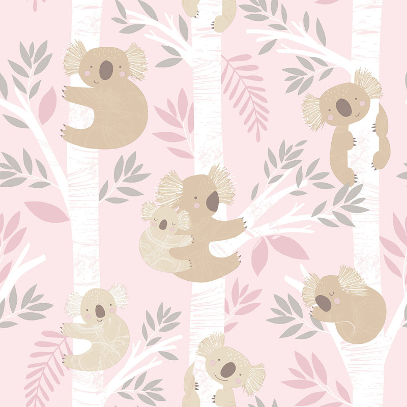 Erithon 10m x 53cm Glitter Wallpaper Roll, Pink/Beige/Glitter