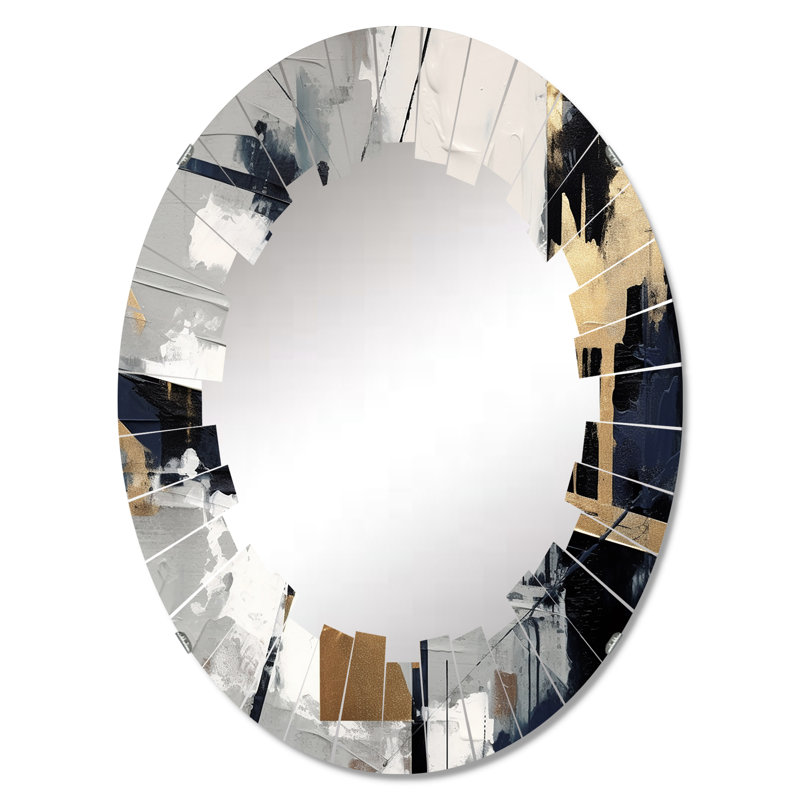 Lauritsen - Miroir mural moderne ovale, 36 po x 24 po