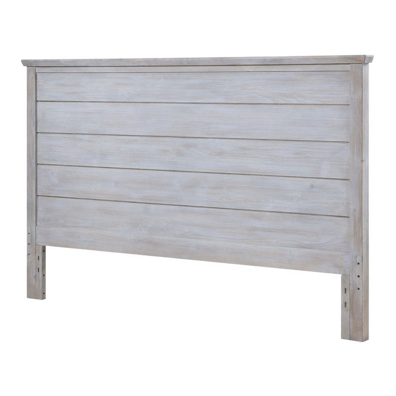 Charetta - Solid Wood Headboard - King - Distressed White Finish, King
