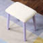 Meuble-lavabo et tabouret mauve moderne - structure en bois d'hévéa massif, table de l 31,5 po x P 16,1 po et H 30,24 po, idéal pour le rangement de maquillage-130040546