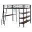 Lit mezzanine en métal Cool Cool avec 3 couches de tablettes et un bureau-951523544-951523551